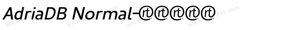 AdriaDB Normal字体转换